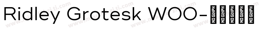 Ridley Grotesk W00字体转换